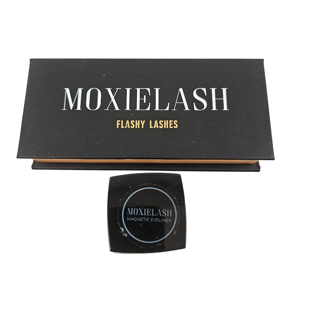 MoxieLash Flashy Lashes Magnetic Eyeliner Set Black Reusable Waterproof NIB